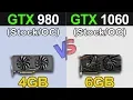 GTX 980 Vs GTX 1060 Stock and Overclock Latest Drivers Updates