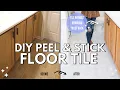 HOW TO INSTALL PEEL AND STICK VINYL FLOORING I HOW TO TILE AROUND TOILET I BUDGET RENO PT 2