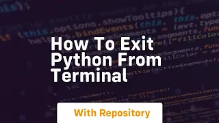 how to exit python from terminal