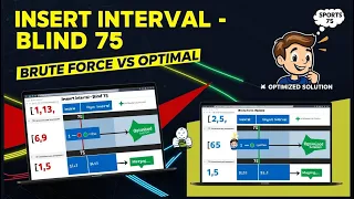 Insert Interval - Blind 75 Leetcode Brute Force vs Optimal Solution Explained