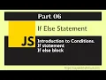 JavaScript Bangla Tutorial Part-06 Latest 2021 JavaScript for beginners if else statement