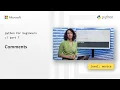 Comments Python for Beginners 7 of 44