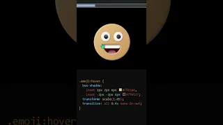 CSS Emoji Hover Animation Box-Shadow Scale Effects in 14 Seconds