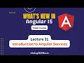 Introduction to Angular Service Mastering in Angular 15 from Beginner s to Advance Lecture 31