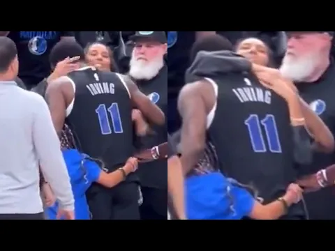 Download MP3 Kyrie Irving's Reaction When His Wife Entered the Court to Surprise Him after Mavs Eliminate Thunder