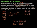 Uniform Motion - Another Example