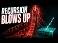 Why Recursion Blows Up Call Stacks Stack Overflow and Memoization