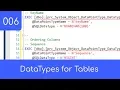 006 - Table DataType Explanations