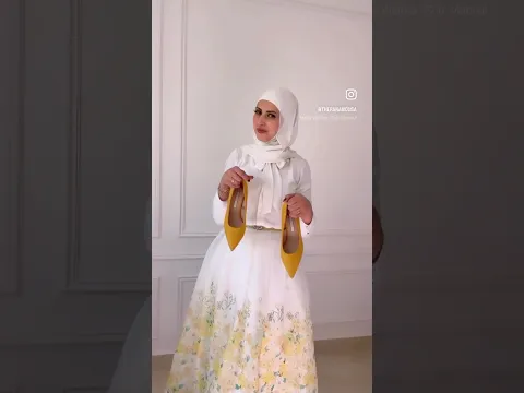 تنسيق تنوره باللون الاصفر#اكسبلور #تنسيقات_محجبات