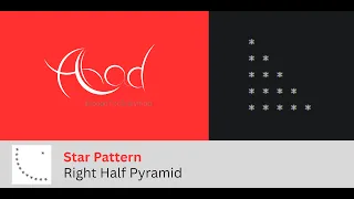 Star Pattern Right Half Pyramid Java