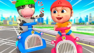 Wheels Go Round Bike Race Song Vehicle Songs For Preschool Bum Bum Kids Song Nursery Rhymes 