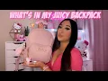 WHAT S IN MY BACKPACK 2023 juicy couture backpack