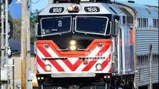 Metra 188 West Meets BNSF Mixed Manifest Train East at Lagrange Rd