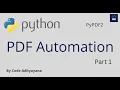 PDF Automation using PyPDF2 Python