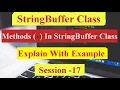 methods In StringBuffer class Explained with Examples