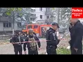 Download Lagu First Responders On Scene Following Russian Strike In Dnipro, Ukraine