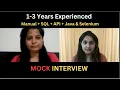 1-3 years Experienced Software testing Mock Interview Manual Automation API and SQL