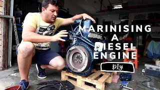 MARINISING a DIESEL ENGINE | YACHT REBUILD WEEK 67