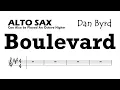 Download Lagu Boulevard Dan Byrd Alto Sax Sheet Music Backing Track Play Along Partitura