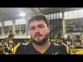 DL Luke Gaffney at Iowa football media day 2026