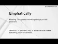 Emphatically Meaning