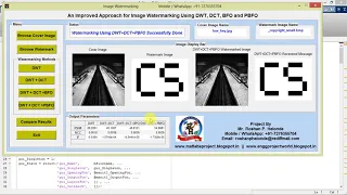 Matlab Project Image Watermarking Using DWT DCT Full Source Code Final Year Project