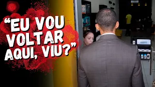 Fornecedor DÁ SHOW durante REPORTAGEM