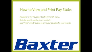 How to Access Baxter Pay Stubs W2
