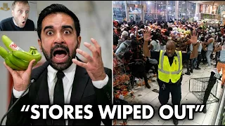 Mamdani Launches 5 "Free Supermarkets"… 24hrs Later LOOTERS WIPED THEM OUT