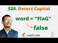 520 Detect Capital Java Leetcode Hindi