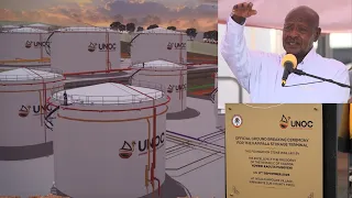 Museveni breaks ground for 320M-liter fuel storage terminal in Mpigi, assures on petro security