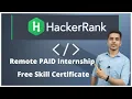 HackerRank Skill Certificate Winter Internship HackerRank Python C Java JS Free Certificate