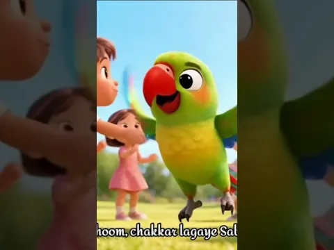 Chhota Sa Tota 🦜 छोटा सा तोता   NEW Hindi Nursery Rhyme for Kids!#kidsrhymes  #kidsanimation