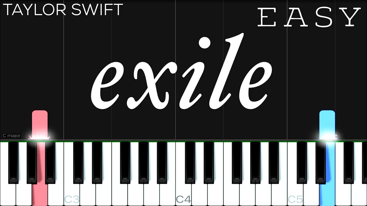Taylor Swift - exile ft. Bon Iver | EASY Piano Tutorial