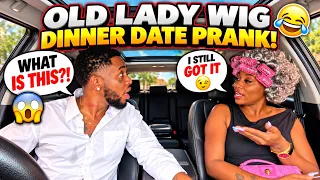 I WORE AN OLD LADY WIG ON OUR DINNER DATE… HIS REACTION WAS PRICELESS 😂