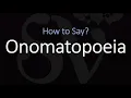 How to Pronounce Onomatopoeia CORRECTLY British American English Pronunciation