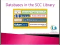 Databases in the SCC Library updated Summer 2018