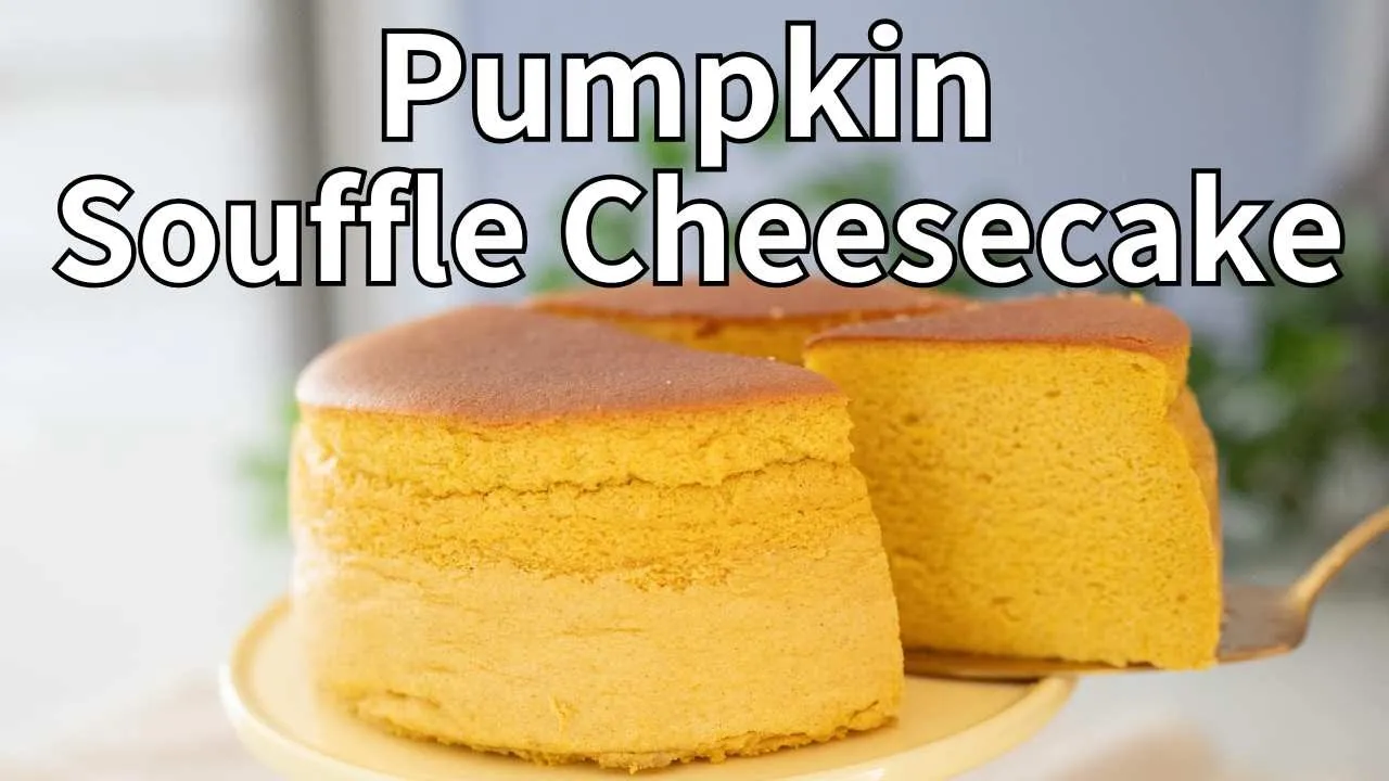 Japanese Pumpkin Souffl Cheesecake Recipe with Spicy Milk Tea   Step-by-Step guide to fluffy cake