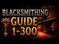 WoW Classic Blacksmithing Leveling Guide 1-300 Recipes Armorsmith vs Weaponsmith Specialization