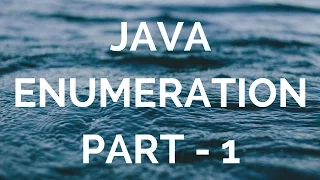 Java enumeration enum part 1 manohar academy