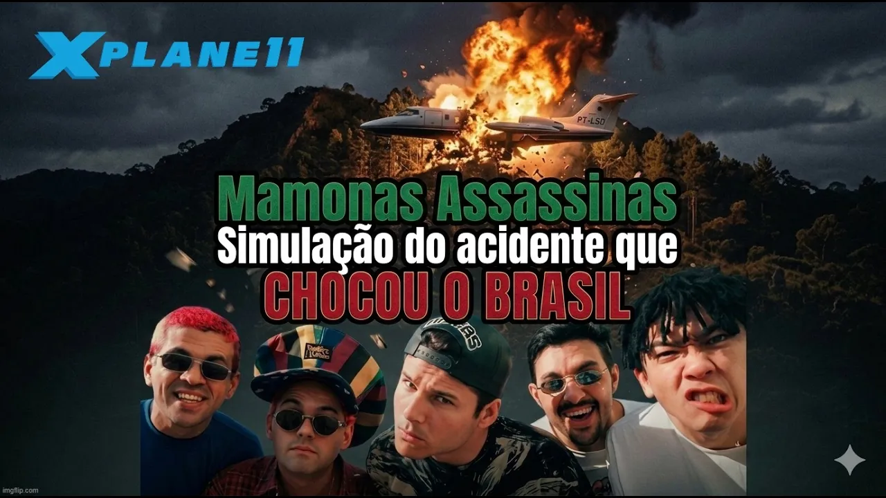 Simulação do acidente dos Mamonas Assassinas - PT-LSD (X-Plane 11)