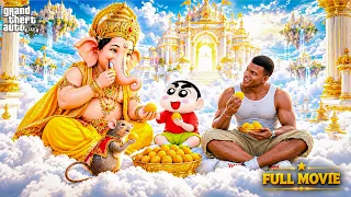Franklin & Shinchan LORD GANESH - FULL MOVIE 🔱 in GTA 5 in Telugu