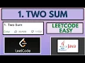 Leetcode 1 Two Sum Easy Java Solution