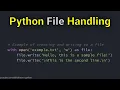 Reading Writing and Managing Files in the Python Programming Language