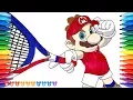 How to Draw Mario Tennis Ace Drawing Coloring Pages s for Kids
