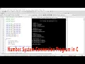 Number System Conversion Program in C c projects with source code c programming projects