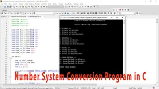Number System Conversion Program in C c projects with source code c programming projects