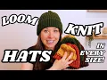 Easy Loom Knit Hat For Beginners in EVERY Size