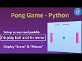 Pong game development in Python - Part