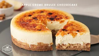 바삭하게 깨지는 사과 크렘 브륄레 치즈케이크 만들기 | Apple Creme Brulee Cheesecake with a Crackly Sugar Top Recipe